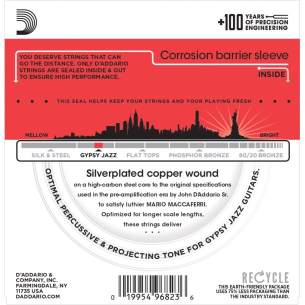 D'Addario EJ84M, 011 - 045 (Gypsy Jazz) Loop